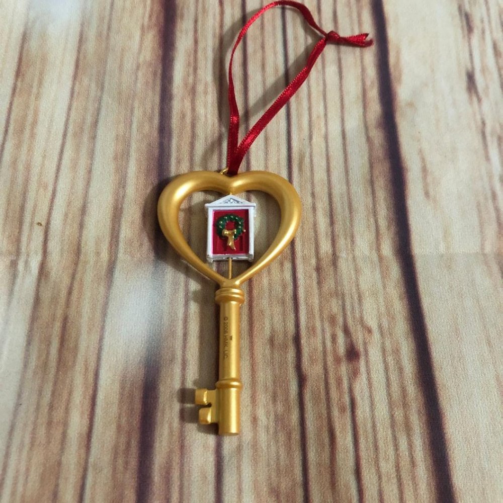 2008 Hallmark Keepsake Christmas Ornament Our New Home Metal House Key